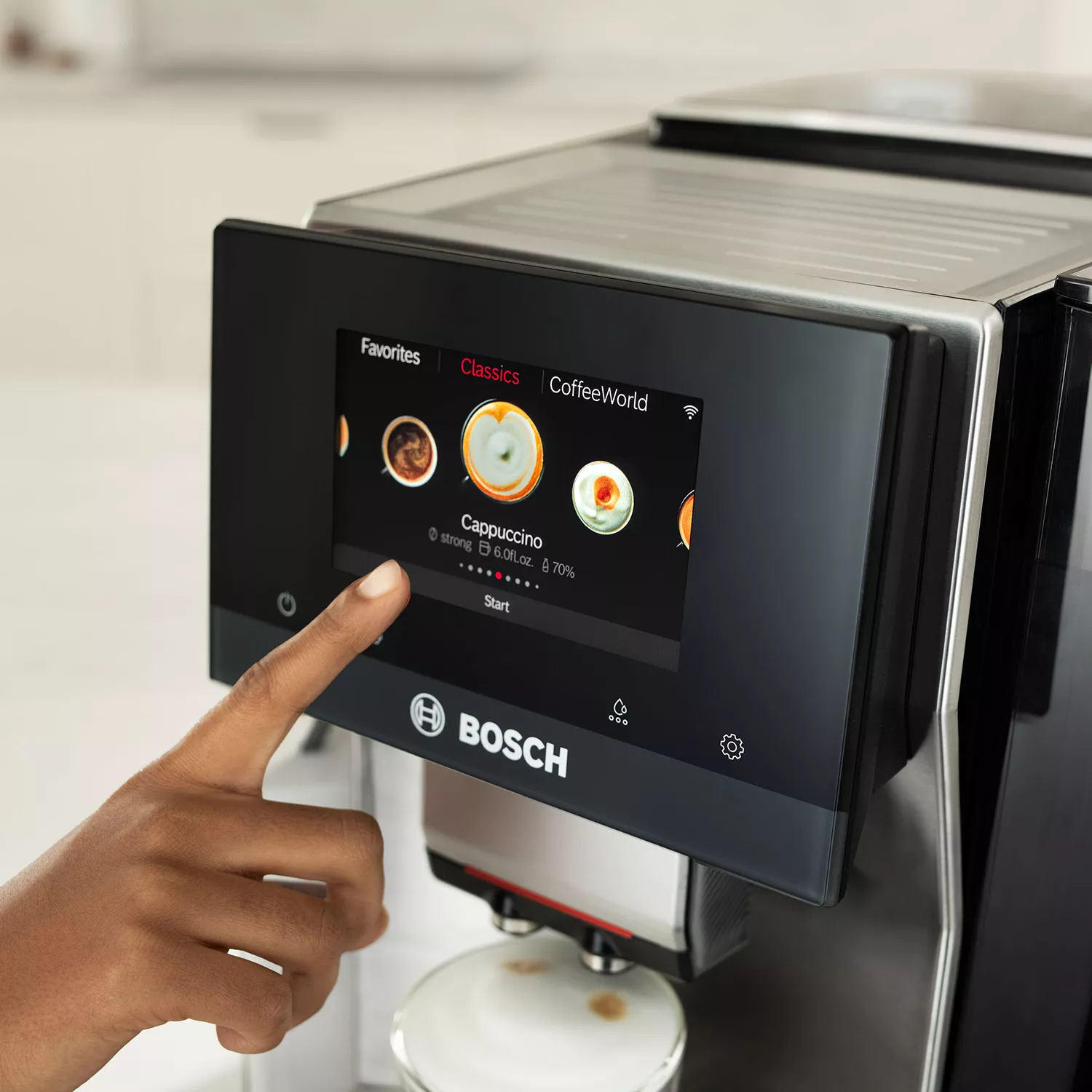 Bosch 800 Series Fully Automatic Espresso Machine in Silver