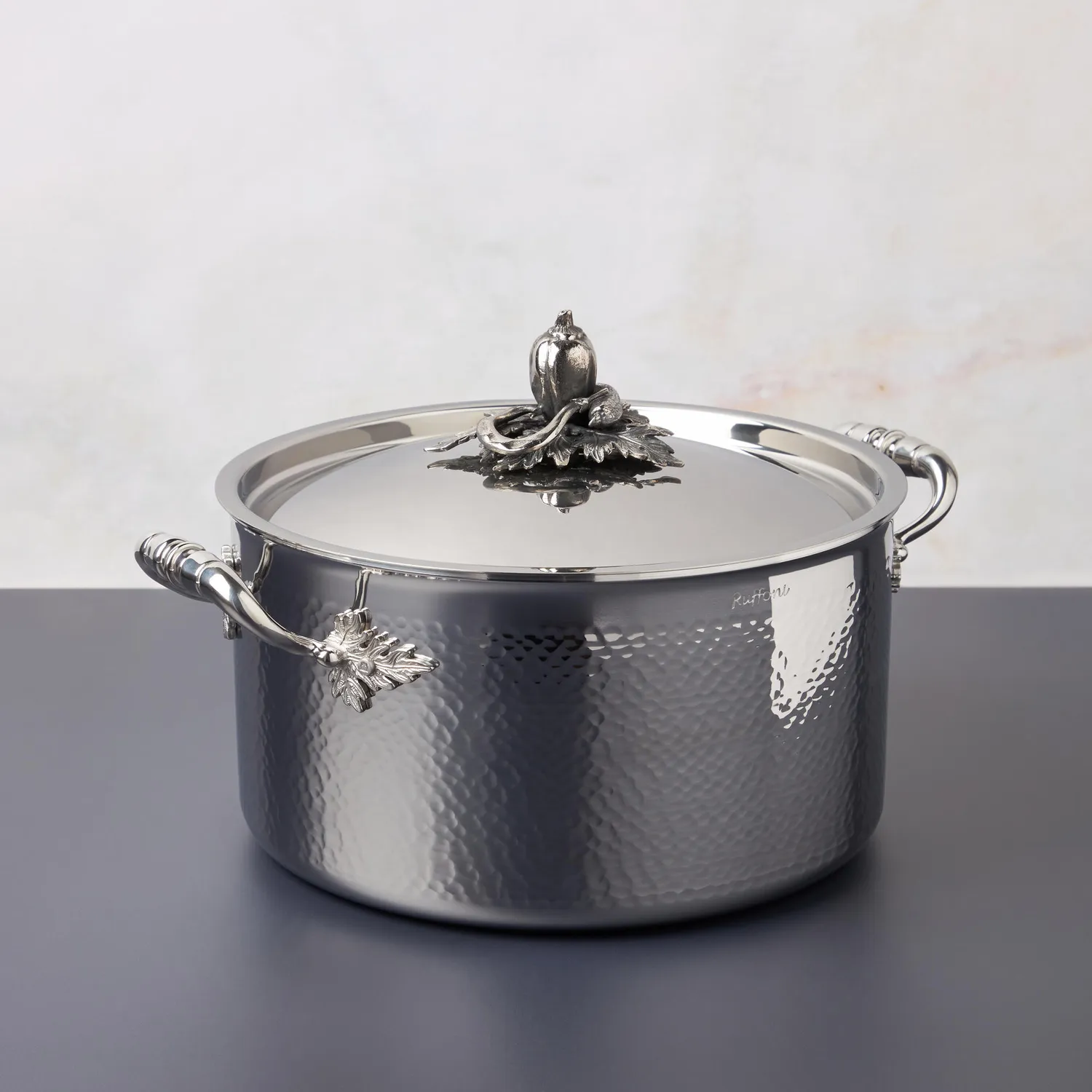 Ruffoni Opus Prima Hammered Stainless Steel Stockpot