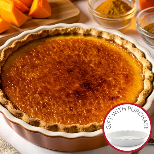 Take & Bake: Brûléed Pumpkin Chai Spice Pie + Pie Dish