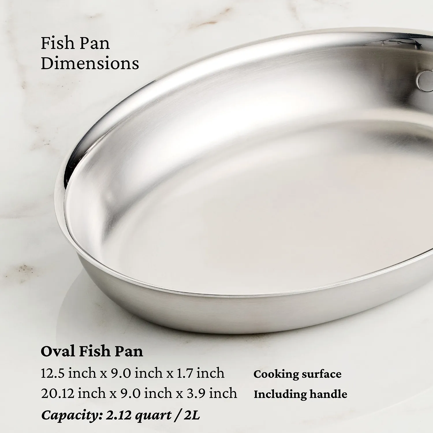 Hestan Provisions Stainless Steel Oval Fish Pan