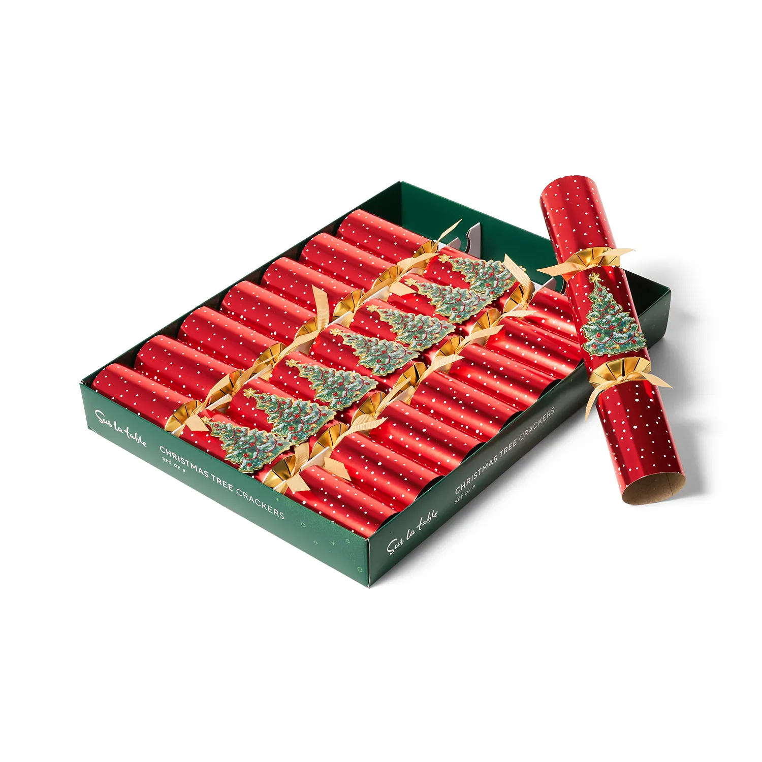 Sur la table Christmas Tree Crackers, Set of 8