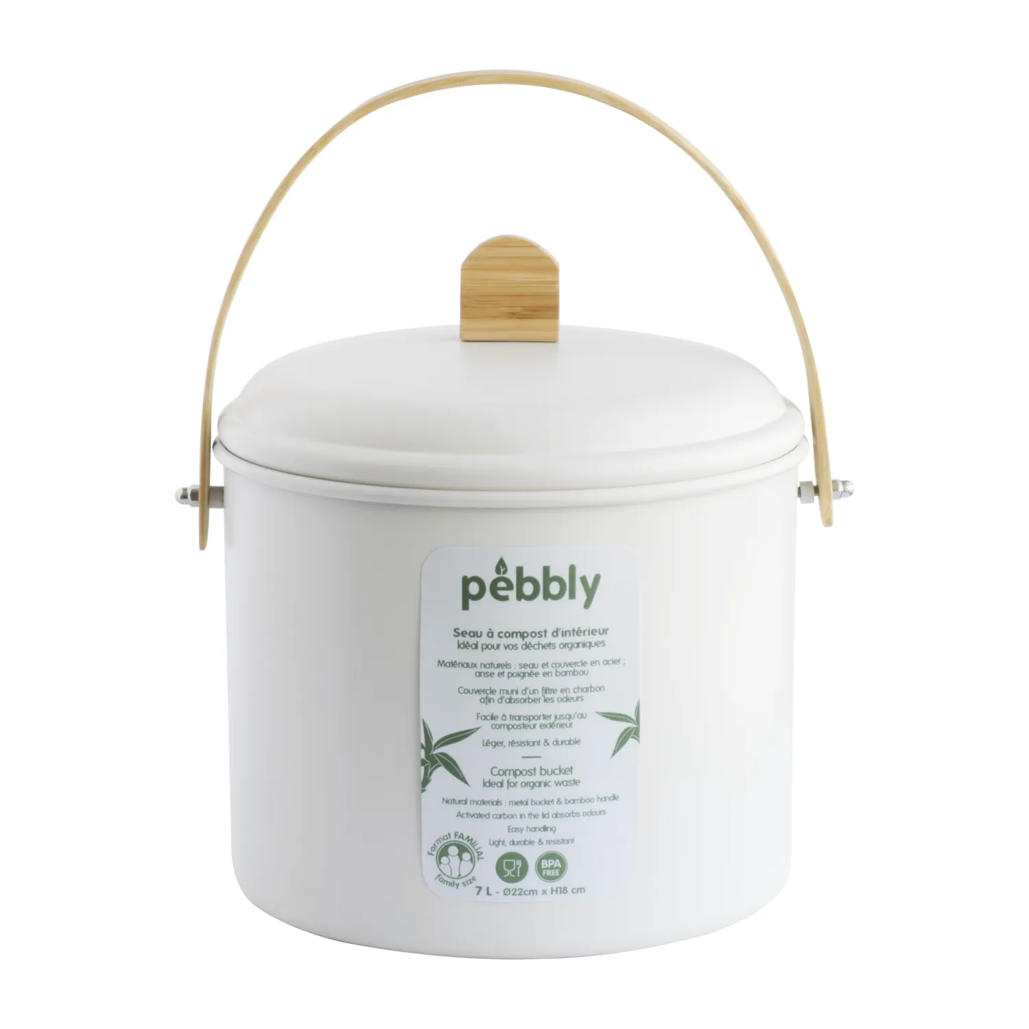 Pebbly Compost Bin, 7 qt.