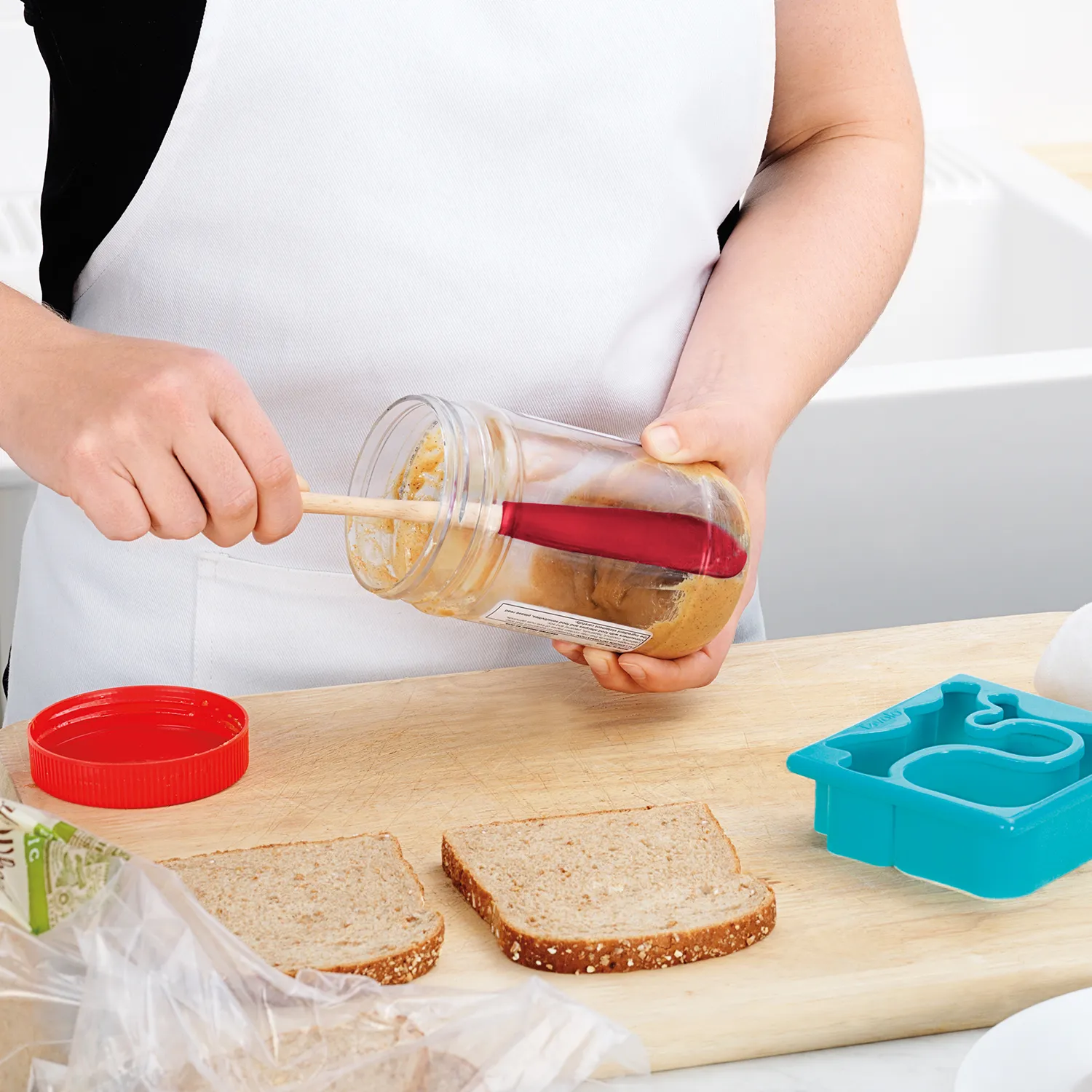 Tovolo Flex-Core Silicone Jar Scraper w/ Wood Handle
