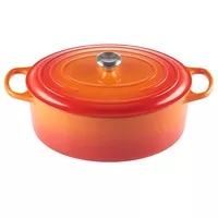 Le Creuset Signature Oval Dutch Oven, 9.5 qt. in Flame | Sur La Table