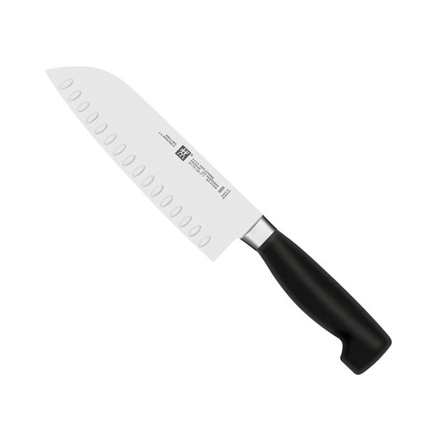 Zwilling Four Star Eco Hollow Edge Santoku, 7"