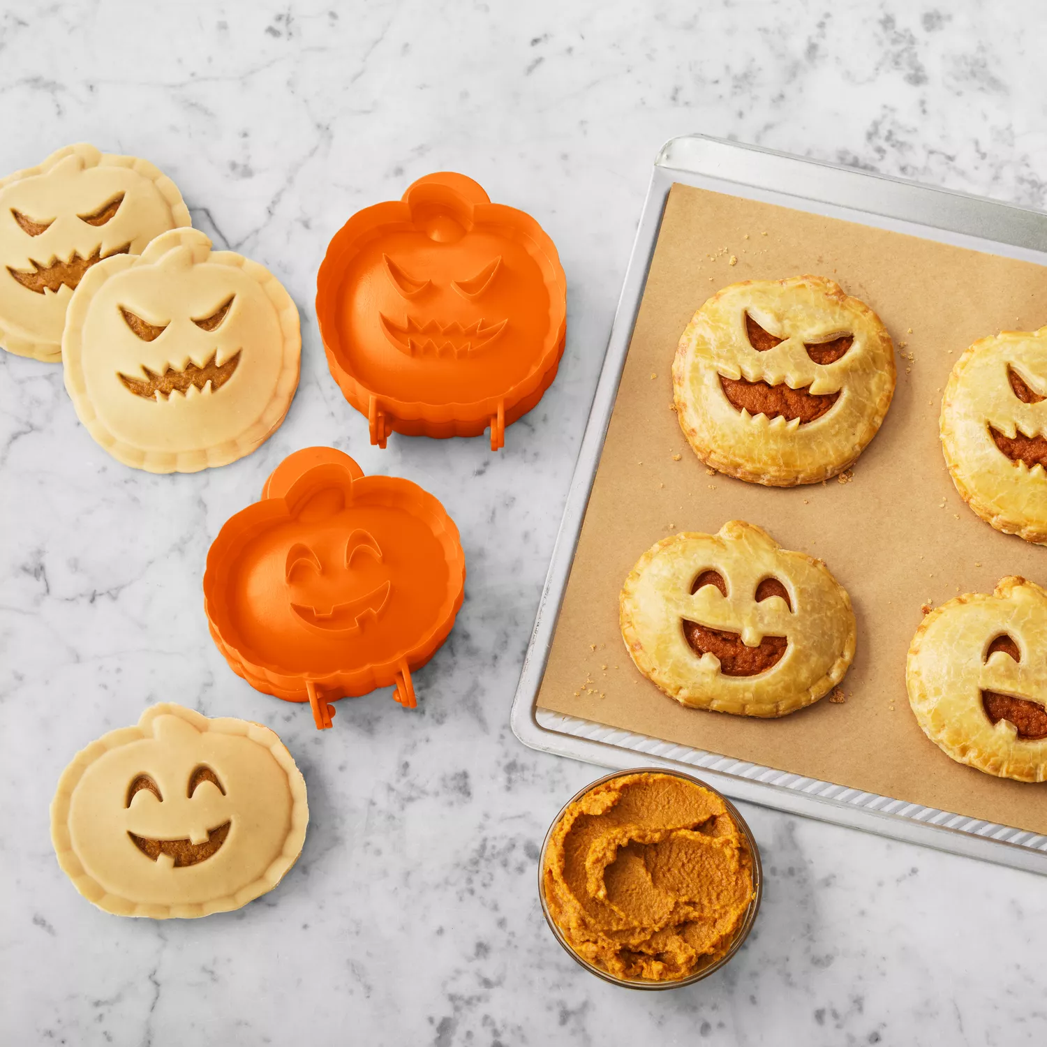Sur La Table Jack-O-Lantern Hand Pie Cutters, Set of 2