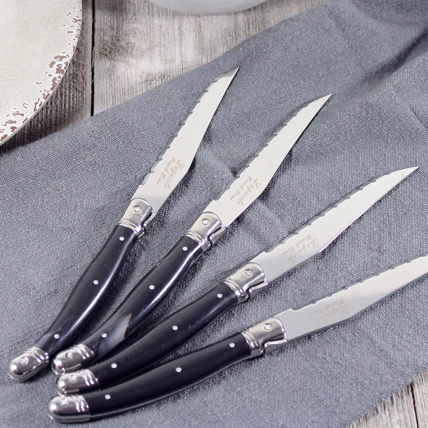 French Home Laguiole Steak Knives, Set of 4