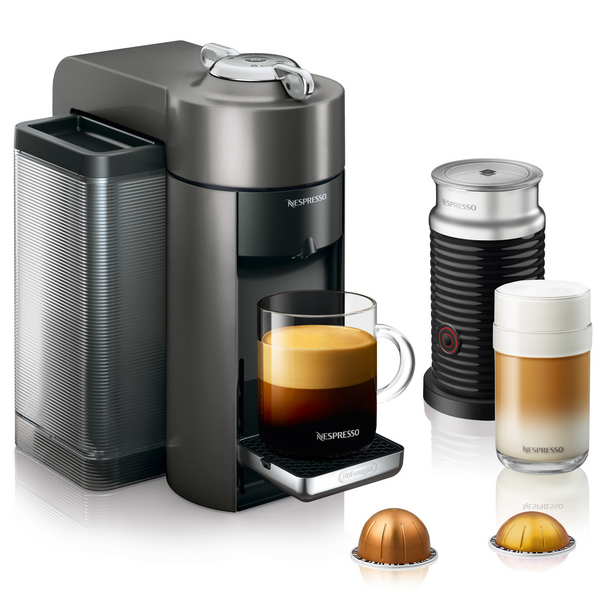 Slutning Simuler Countryside Nespresso Evoluo Deluxe by De'Longhi with Aeroccino3 Frother, Titan | Sur  La Table