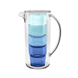 Tar Hong Simple Stacked Color Glasses and Pitcher Set