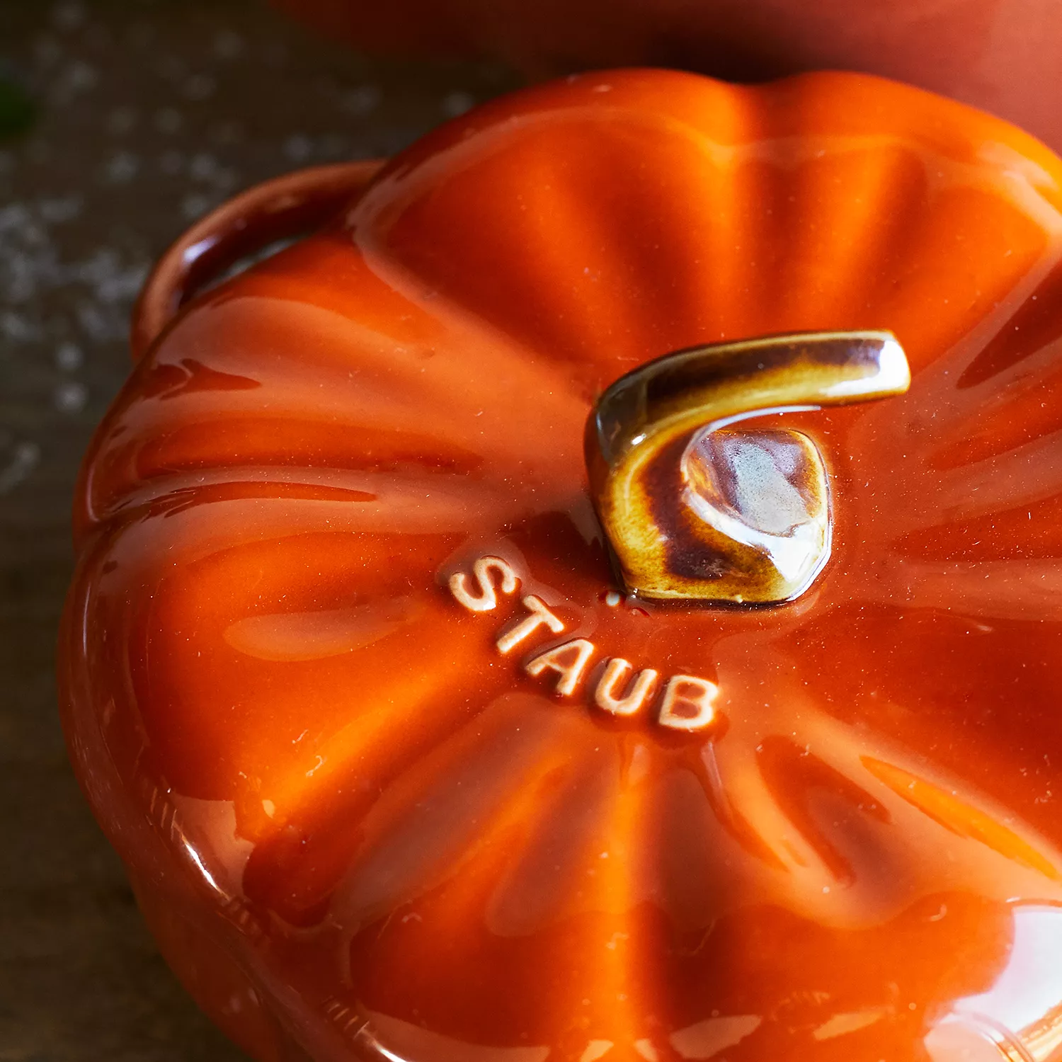 Staub Stoneware Mini Pumpkin Cocotte, .5 qt