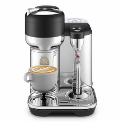 Nespresso Vertuo Creatista by Breville However, the drip tray capacity is small, and there is frequently a large puddle of water already on the countertop when removing the tray for emptying/cleaning
