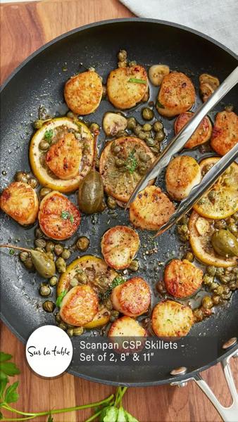 Scanpan CSP+ Skillets Set of 2, 8" & 11"