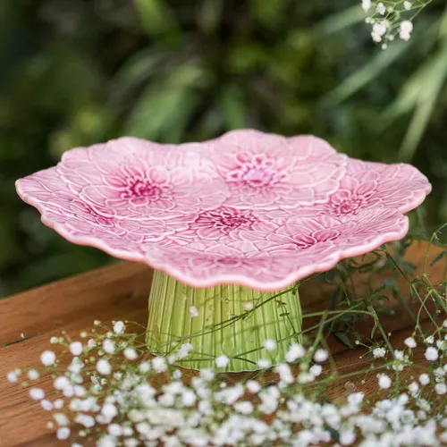 Bordallo Pinheiro Maria Flor Cake Stand, 11"