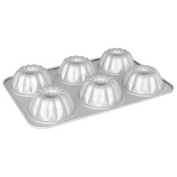 Fat Daddio’s ProSeries Anodized Aluminum Mini Fluted Cupcake & Muffin Pan, 6 Count