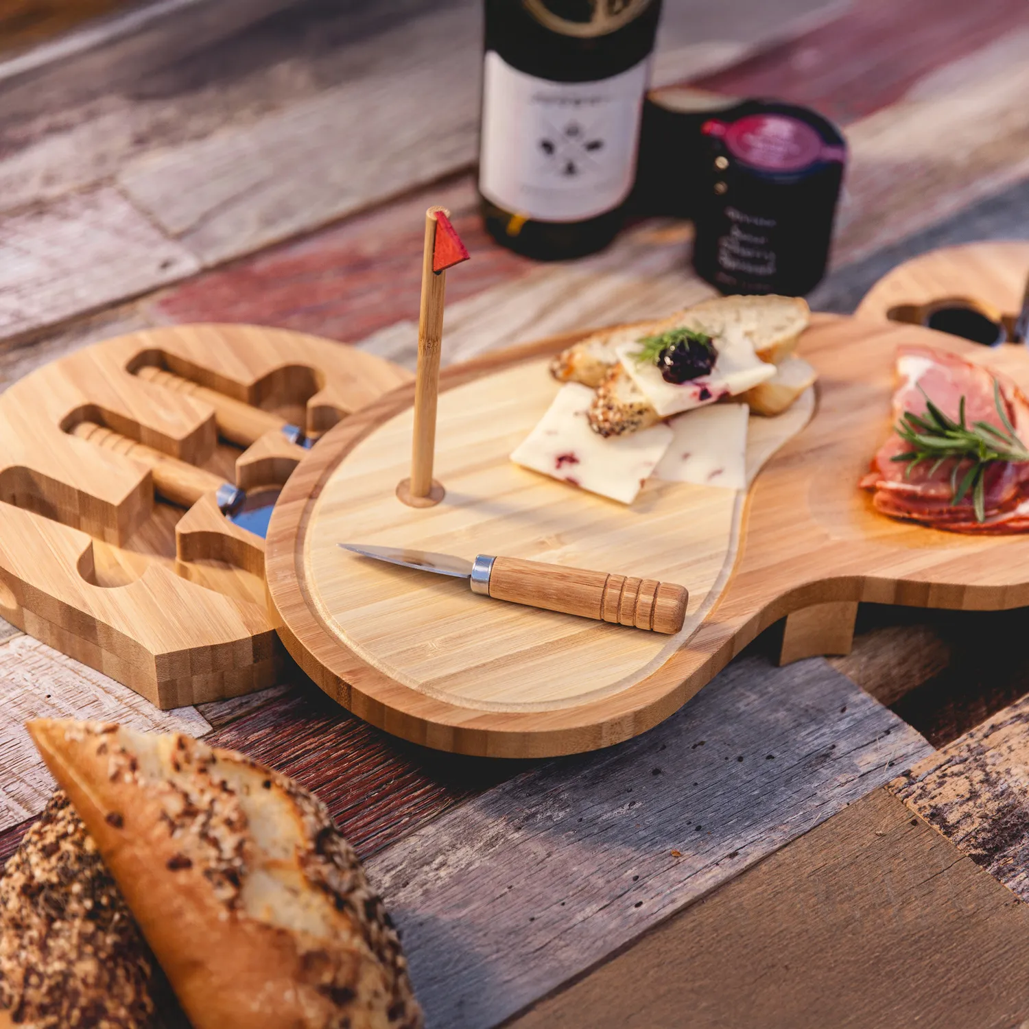 Picnic Time Golf Cheese Cutting Board & Tools Set
