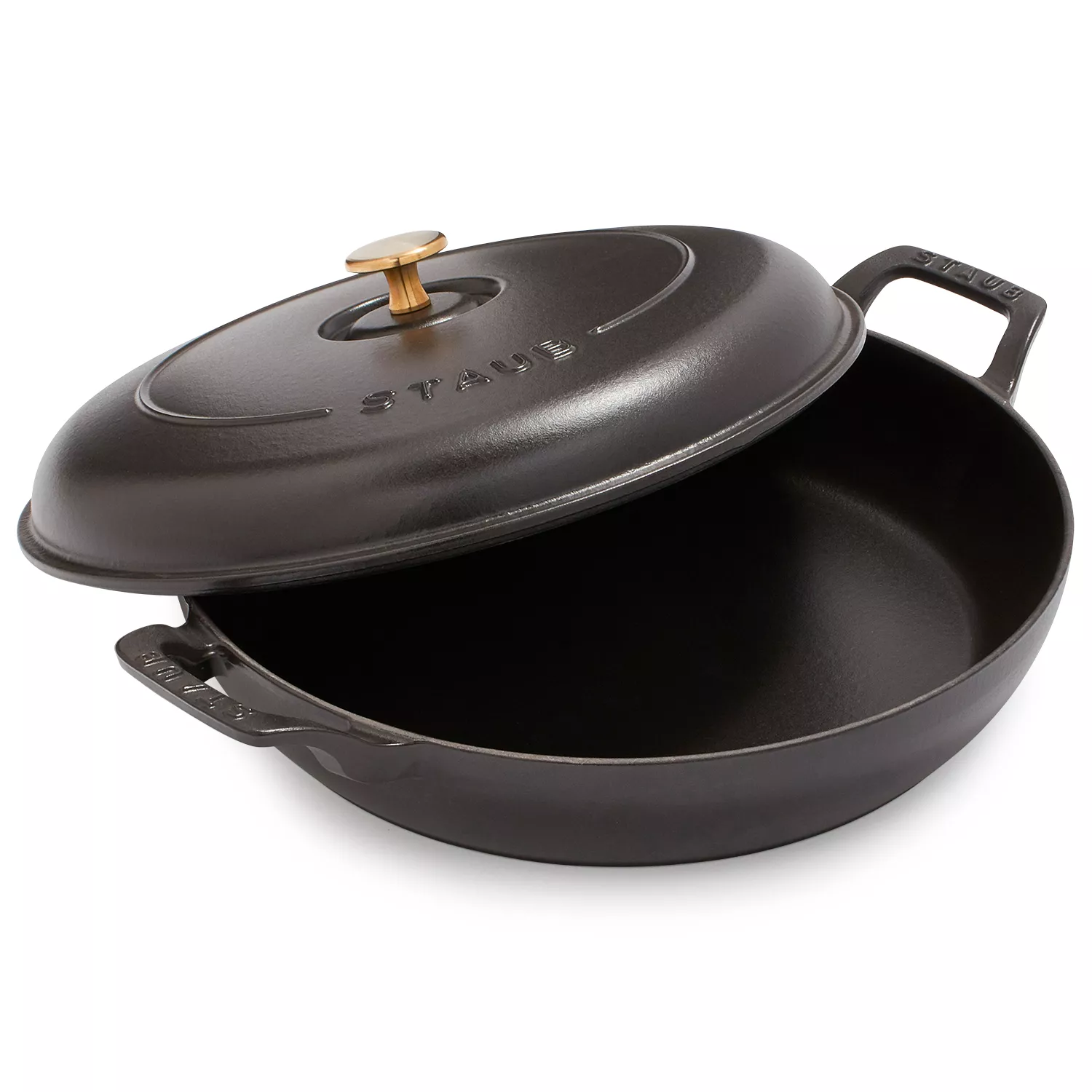 Staub Heritage 3.5-qt. Braiser, Brass Knob