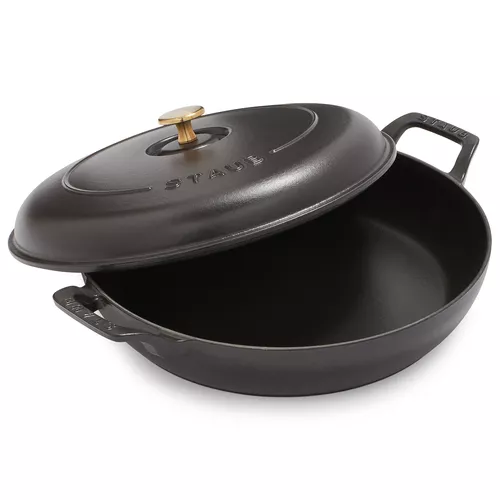 Staub Heritage 3.5-qt. Braiser, Brass Knob