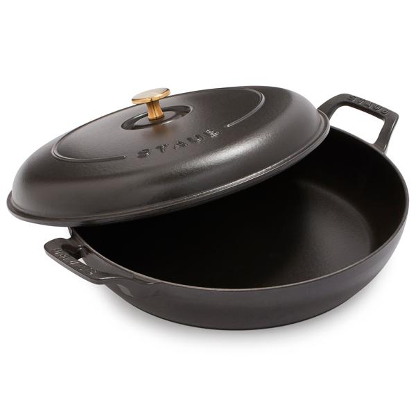 Staub Heritage 3.5-qt. Braiser, Brass Knob