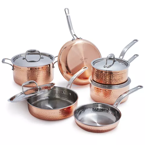 Lagostina Martellata Hammered Copper 10-Piece Set