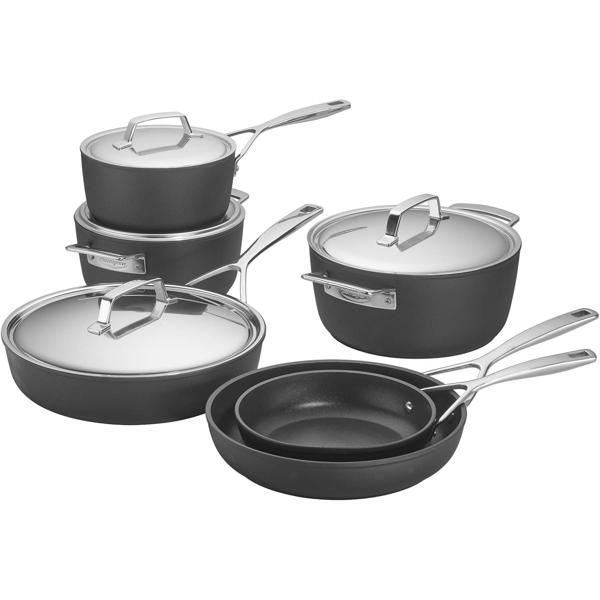 Demeyere Alu Pro5 Aluminum Nonstick Cookware Set, 10-Piece