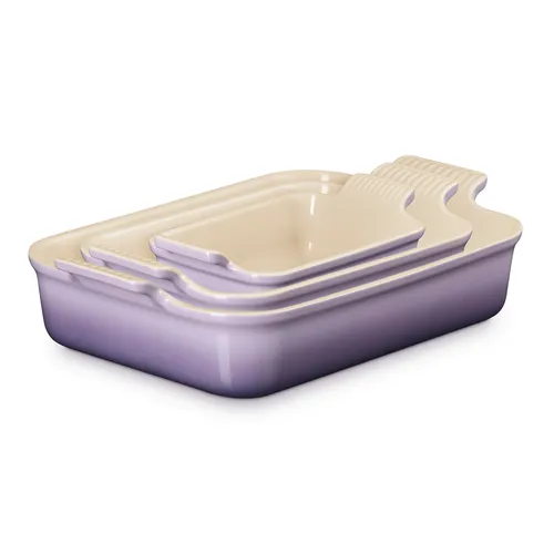 Le Creuset Heritage Stoneware 3-Piece Rectangular Baker Set