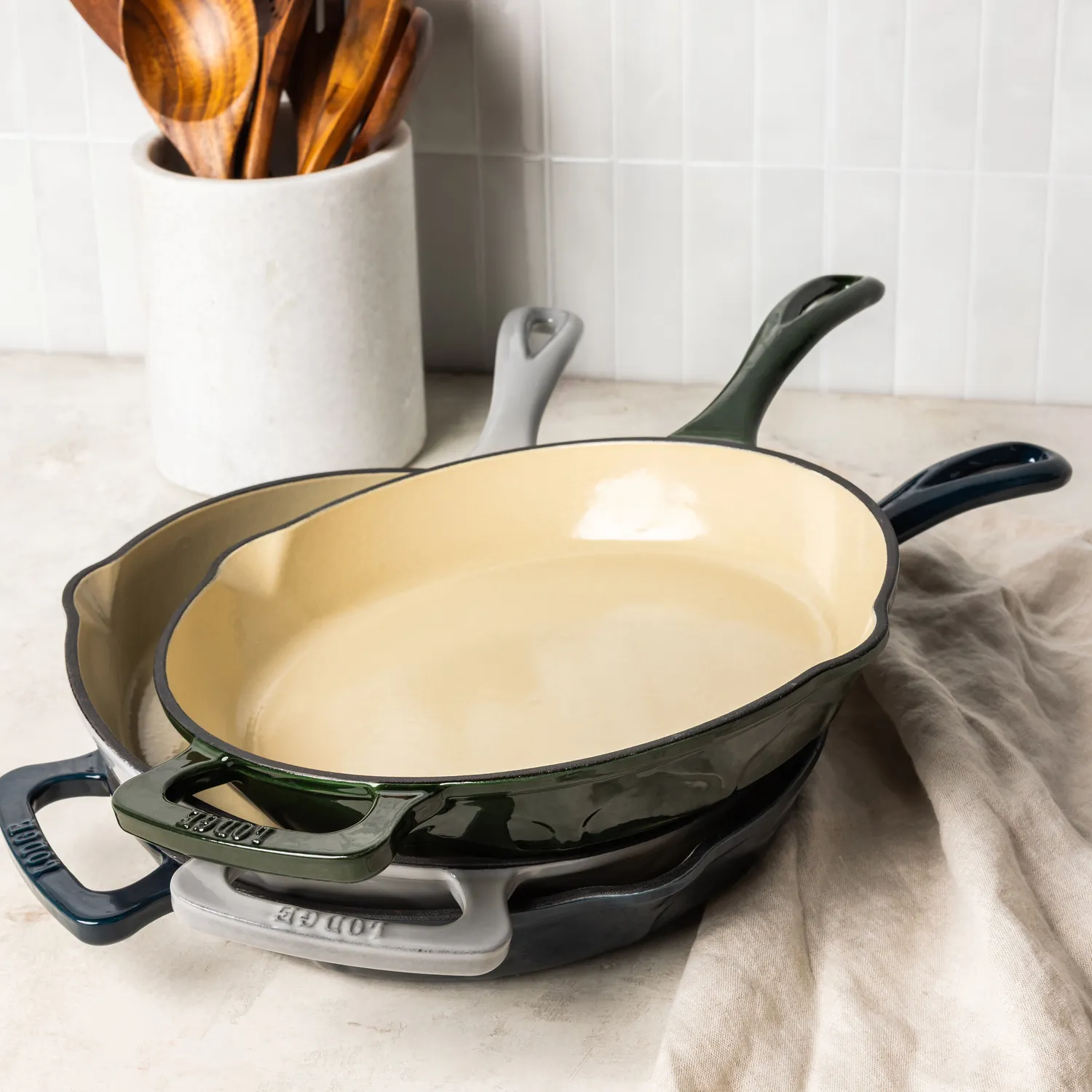 Lodge Luxe Enameled Cast Iron Skillet, 11"