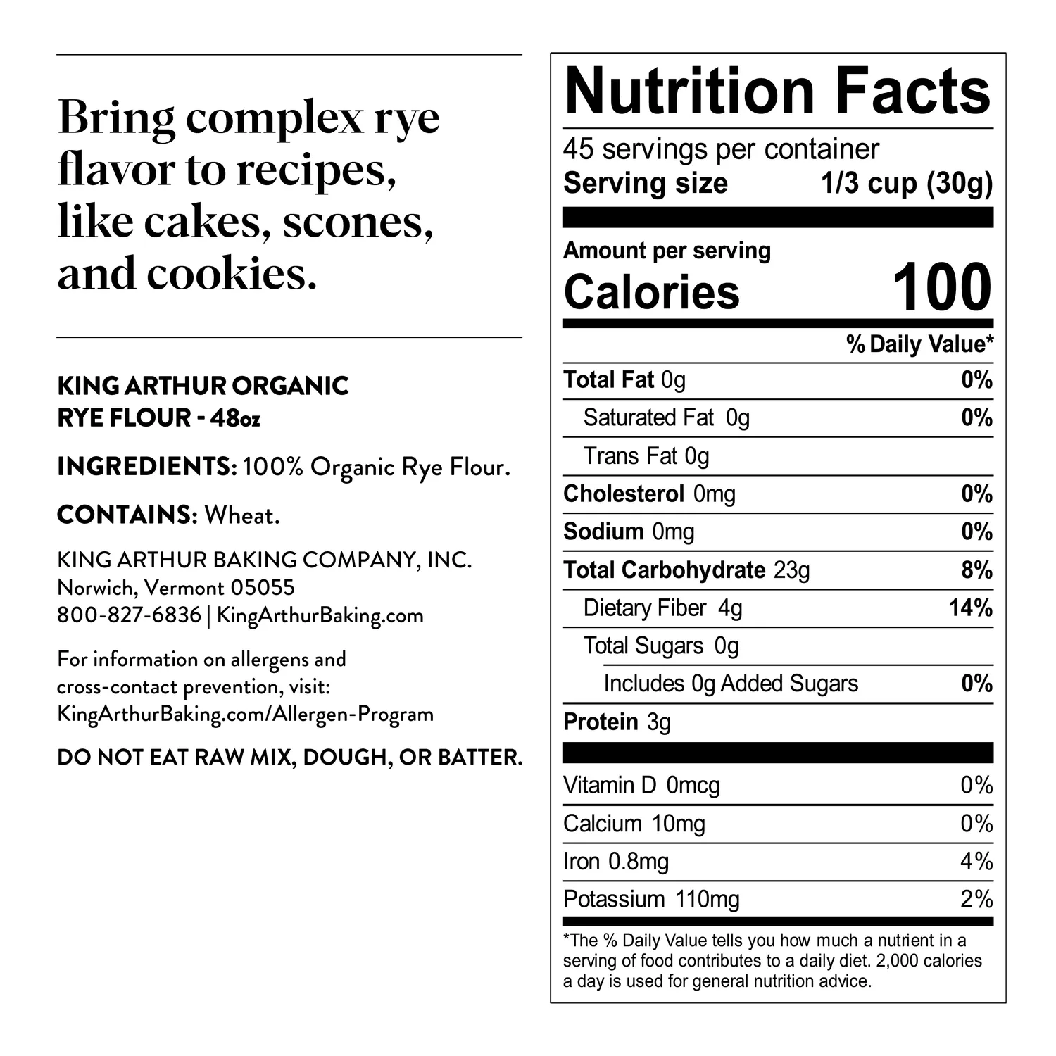 King Arthur Organic Rye Bread Flour