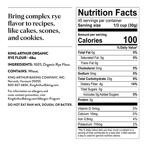 King Arthur Organic Rye Bread Flour
