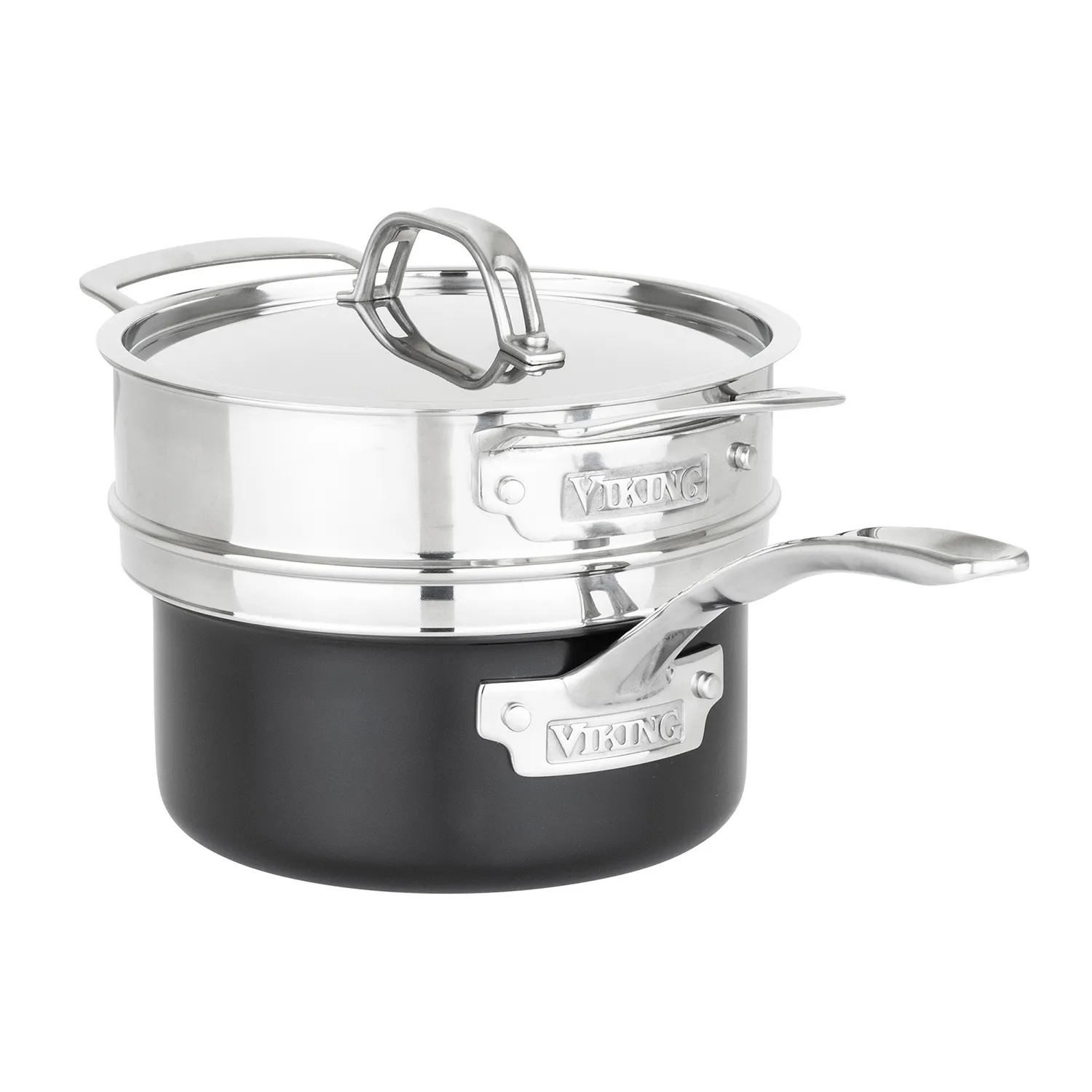 Viking Black & Stainless Steel 12-Piece Cookware Set