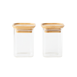 Pebbly Glass Spice Jars, Set of 2 The seal is adequate, but unlike grocery store spice bottles it feels like if you drop them you have a  much less chance of them surviving the fall