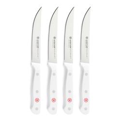 Wüsthof Gourmet 4-Piece Steak Knife Set with White Handles