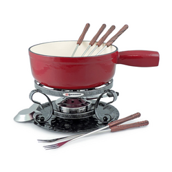 Swissmar 9-Piece Lugano Fondue Set Winter is here