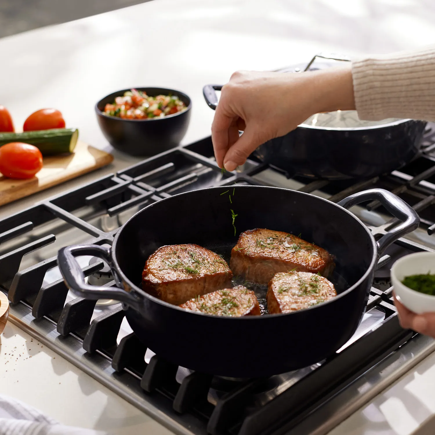All-Clad Enameled Cast Iron Braiser, 4 qt. 