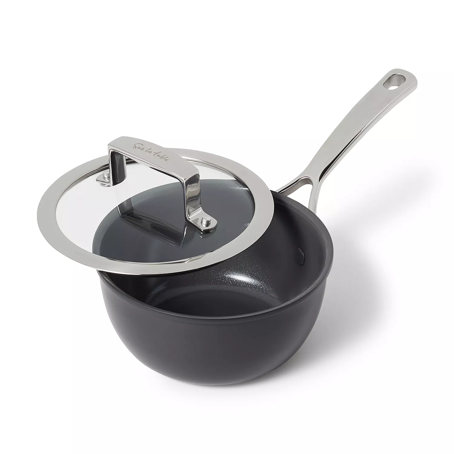 Sur La Table Classic Hard Anodized Ceramic Nonstick Saucepan