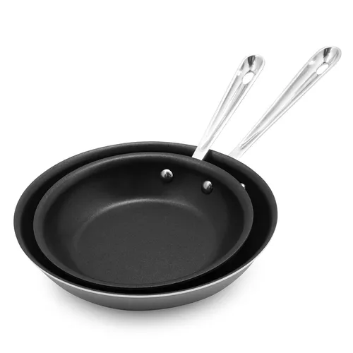 All-Clad D3 Stainless Steel Nonstick Skillets, 8&#34; and 10&#34; Set