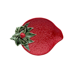 Bordallo Pinheiro Strawberry Olive Dish