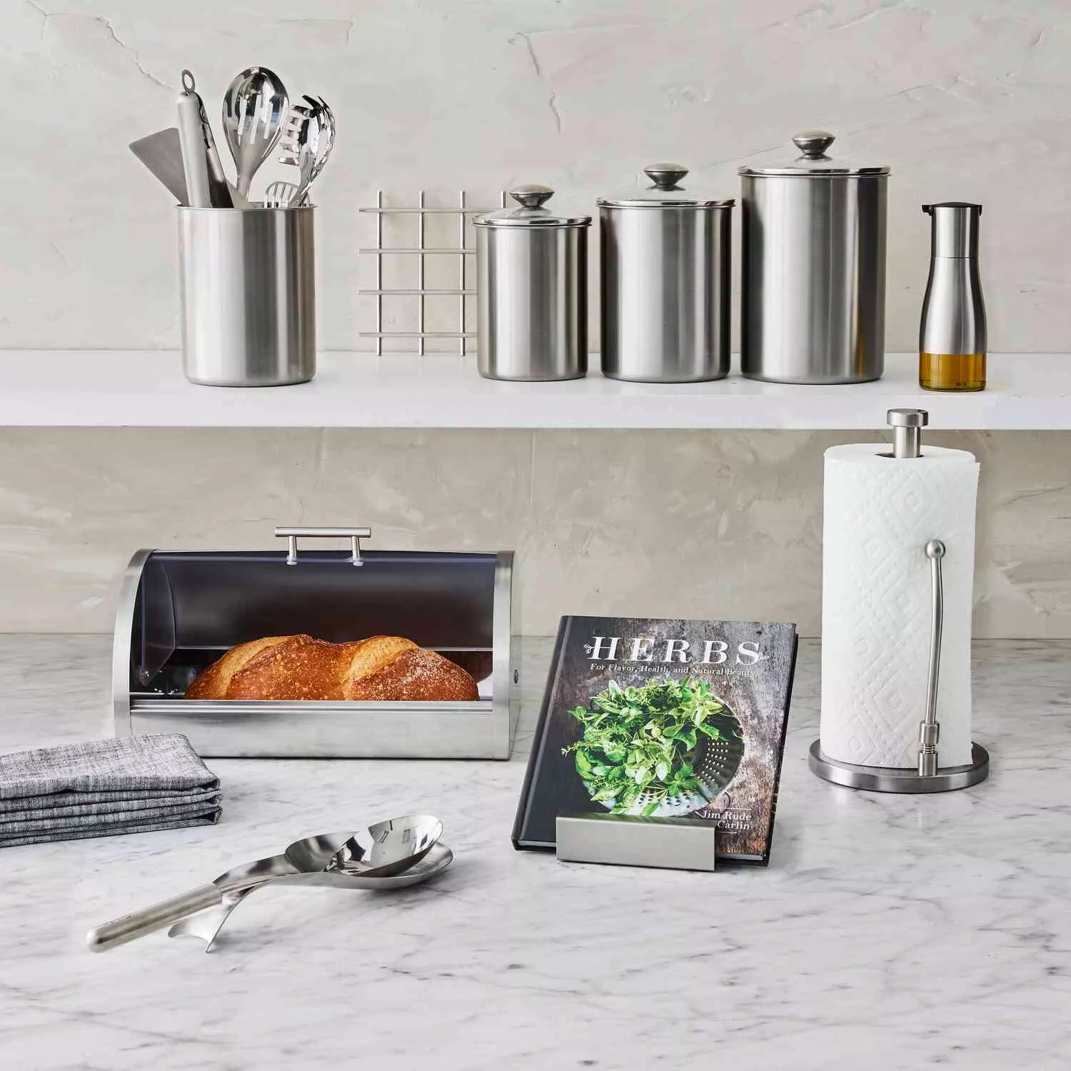 Sur La table Large Stainless Steel Slotted Spoon