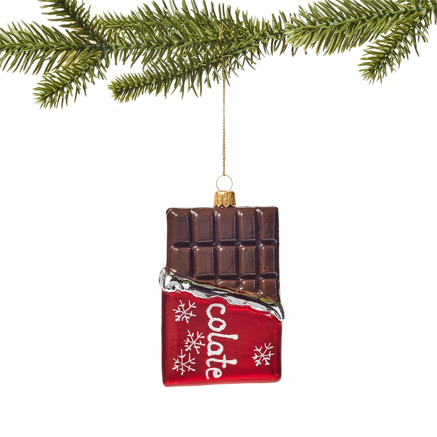 Sur La Table Chocolate Bar Glass Ornament