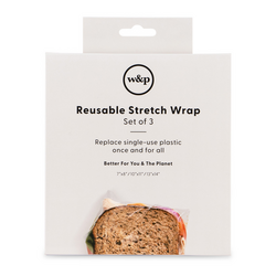 W&P Reusable Stretch Wraps 3-Piece Set These are PERFECT as container covers: easy to use, clean & eco-friendly!