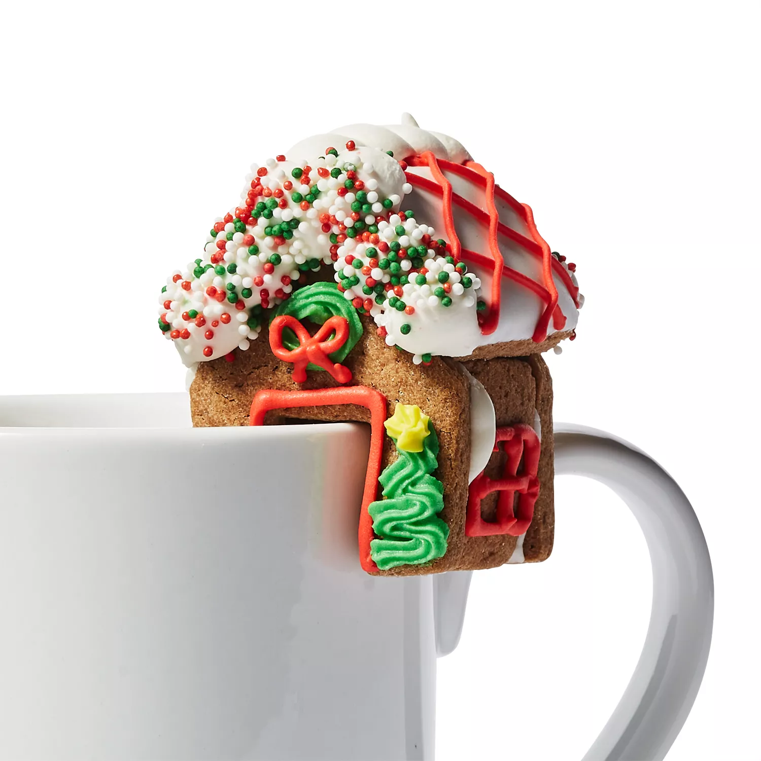 Mini gingerbread house mug toppers recipe