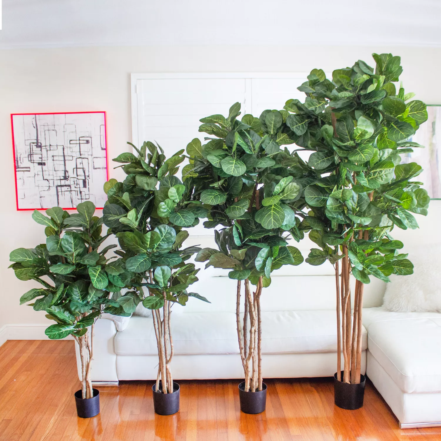 Nearly Natural Fiddle Leaf Fig Silk Tree, 6'