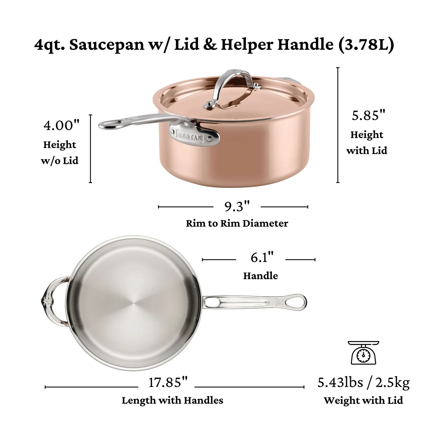 Hestan CopperBond Aura Saucepan