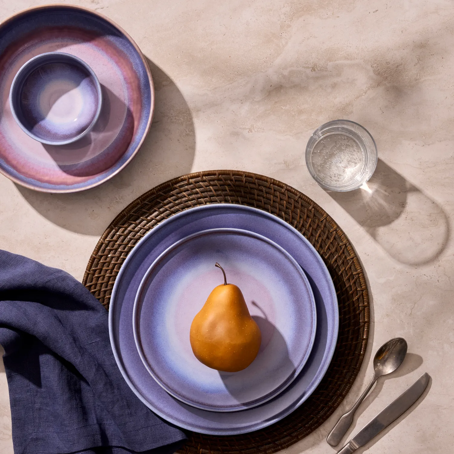 Sur La Table Lucent Reactive Glaze Salad Plate 