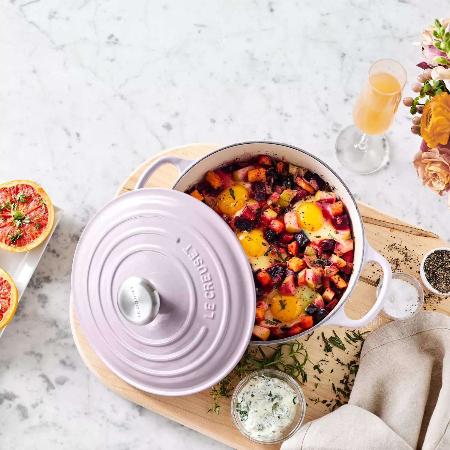 Le Creuset Signature Round Sauteuse with Lid, 3.5 Qt.