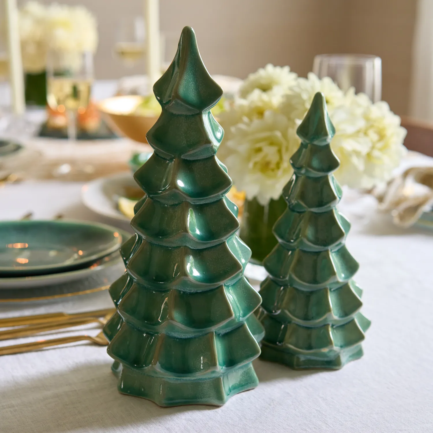 Sur La Table Green Ceramic Decor Tree