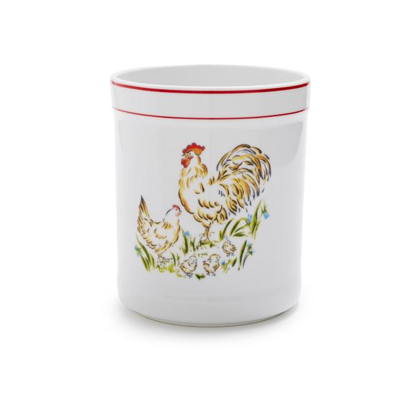 Farmhouse Rooster Utensil Crock