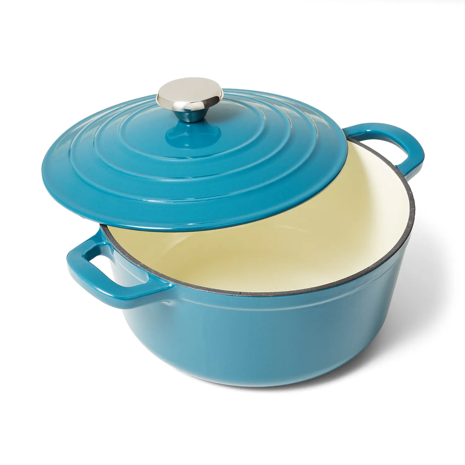 Sur la table Enameled Cast Iron Round Dutch Oven, 4 qt.