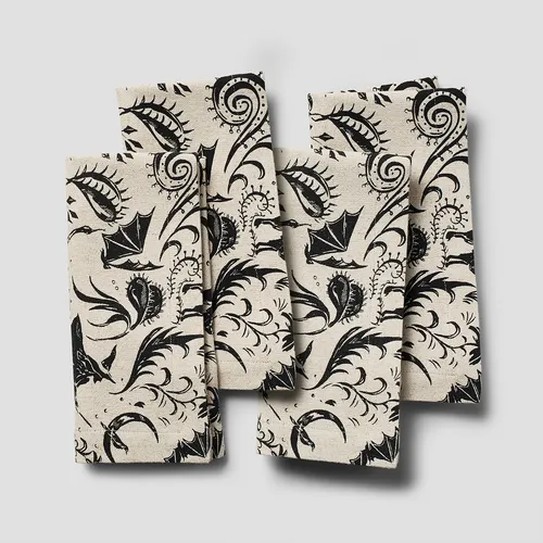 Sur La Table Halloween Witches Napkins, Set of 4