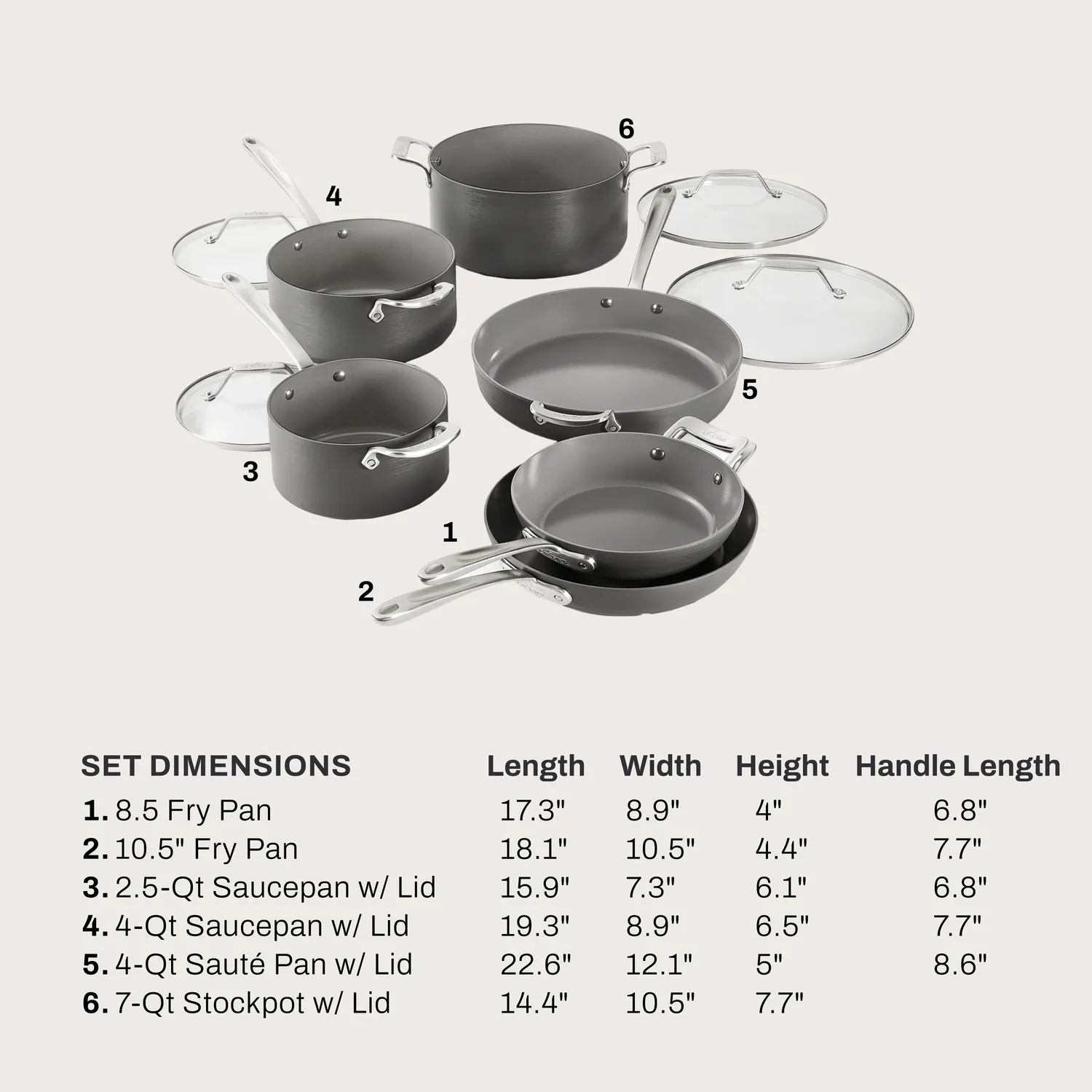 All-Clad HA1 Ceramic Nonstick 10-Piece Cookware Set