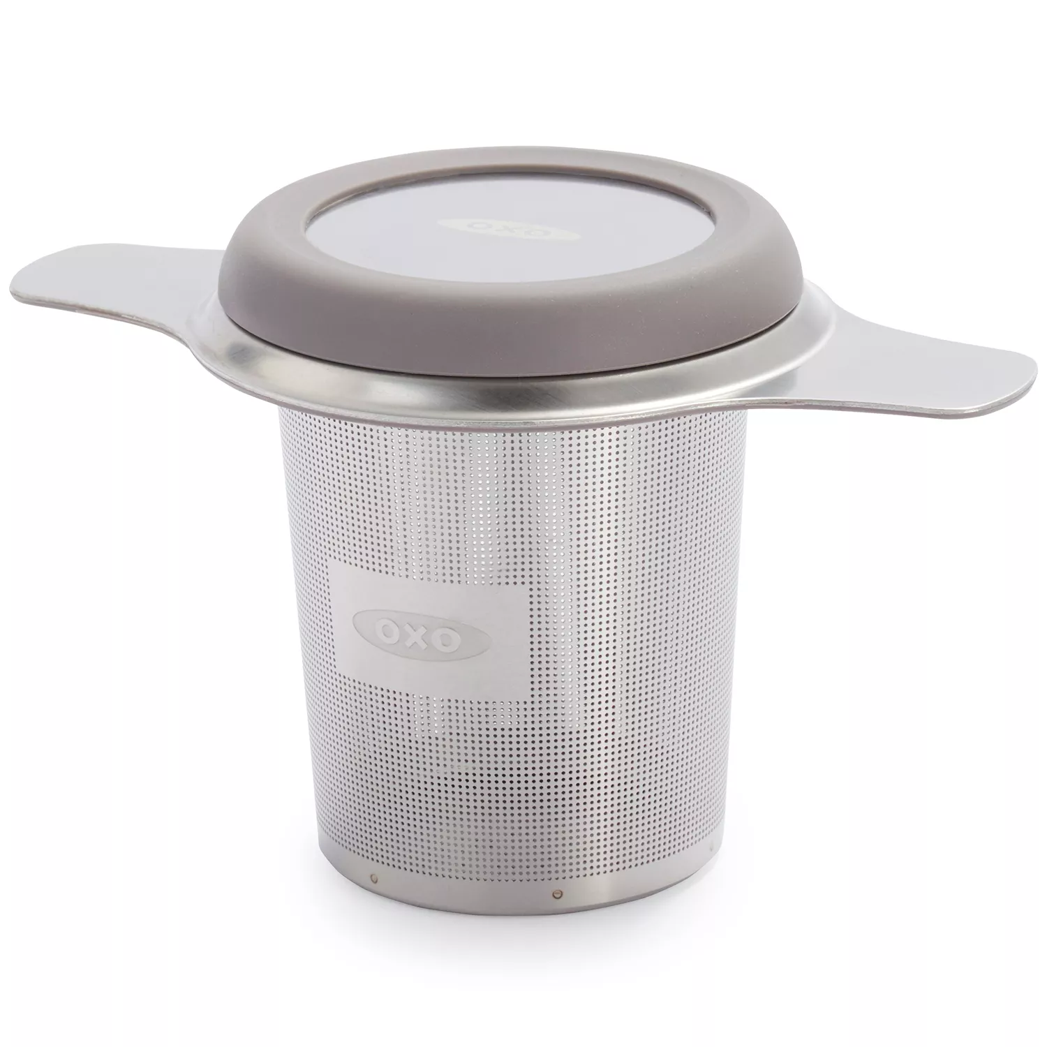 The Egg Stainless Steel Tea Ball Infuser with Drip Tray